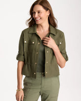 Chico's | Linen Cargo Jacket
