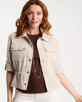 Chico's | Linen Cargo Jacket