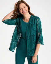 Chico's | Travelers™ Collection Palm Frond Sheer Jacket