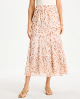 Chico's | Cheetah Pull-On Godet Skirt