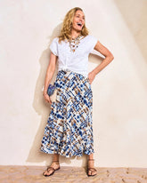 Chico's | Faux Silk Printed Maxi Skirt