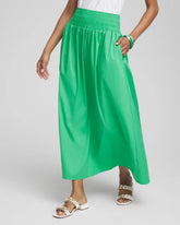 Chico's | Poplin Smocked Waist Skirt