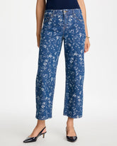 Chico's | Girlfriend Wide Floral Crop Jean