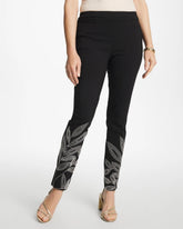 Chico's | Floral Soutache Brigitte™ Slim Pull-On Ankle Pants