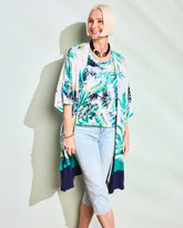 Chico's | Printed Smocked Long Kimono