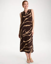 Chico's | Travelers™ Zebra Double V-Neck Maxi Dress
