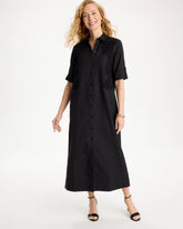 Chico's | Embellished Linen-Cotton Shirtdress