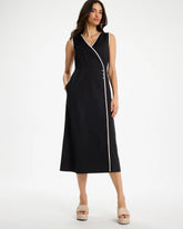 Chico's | Sleeveless Surplice Linen Dress