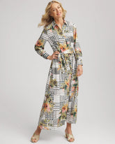 Chico's | Artisanal Floral Print Maxi Shirtdress