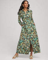 Chico's | Printed Long-Sleeved Shirtdress