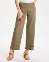 Chico's | Scallop Pull-On Wide-Leg Crop Jeans