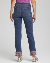 Chico's | Embellished Pull-On Slim Ankle Jeggings