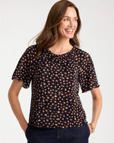 Chico's | Spotted Bodre Tee