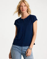 Chico's | Refined Denim Button Tee