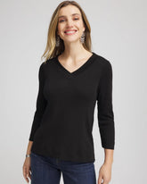 Chico's | Pima Cotton 3/4 Sleeve Tee