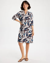 Chico's | Poplin Cotton Popover Printed Dress