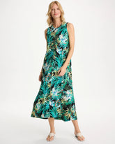 Chico's | Palm Printed Knit Maxi Dress