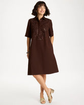 Chico's | Embellished Linen Popover Dress