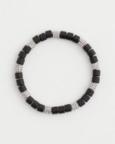 Chico's | Black Barrel Bead Stretch Bracelet