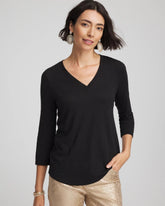 Chico's | Slub 3/4 Sleeve Tee