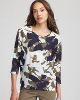 Chico's | Floral Wedge Top