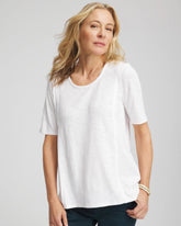 Chico's | Slub Paneled Elbow Tee