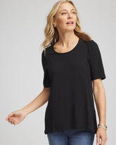 Chico's | Slub Paneled Elbow Tee