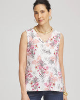 Chico's | Floral Sleeveless V-Neck Tank