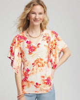 Chico's | Touch of Cool™ Handkerchief-Sleeve V-Neck Tee