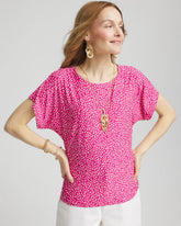 Chico's | Touch of Cool™ Cheetah Ruched Banded Hem Top
