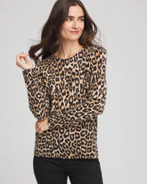 Chico's | Cashmere Animal Long-Sleeve Pullover Sweater