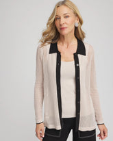 Chico's | Pointelle Polo Cardigan