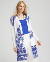 Chico's | Island Motif Pointelle Long Cardigan