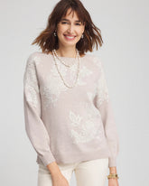 Chico's | Embroidered Boatneck Sweater
