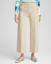 Chico's | Button Knit Twill Cropped Pants