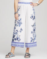 Chico's | Butterfly Pull-On Linen Cropped Pants