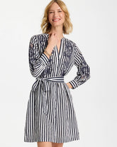 Chico's | Embroidered Striped Dress