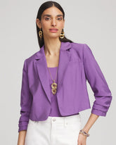 Chico's | Cropped Ruched Sleeve Blazer