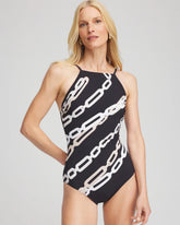 Chico's | Gottex High Neck Halter Top Swimsuit