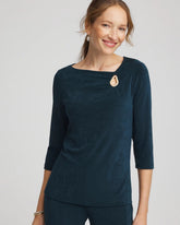 Chico's | Travelers™ Asymmetrical 3/4 Sleeve Top