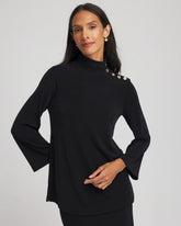 Chico's | Travelers™ Button Mockneck Top