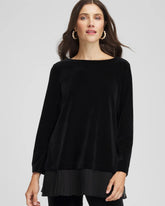 Chico's | Travelers™ Chiffon Hem Velvet Tunic