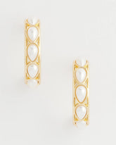 Chico's | No Droop® Faux Pearl Hoop Earrings