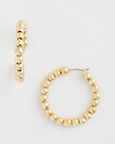 Chico's | No Droop® Golden Beaded Hoop Earrings