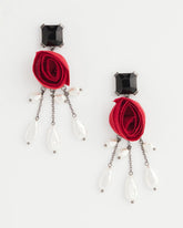 Chico's | Red Rose Drop Earrings