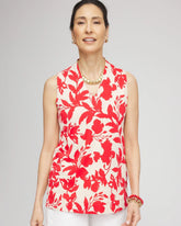 Chico's | Floral Sleeveless V-Neck Tunic