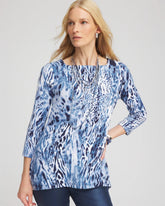 Chico's | Animal Print Square Neck Tunic
