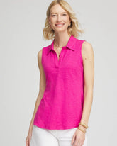 Chico's | Slub Sleeveless Collared Tunic
