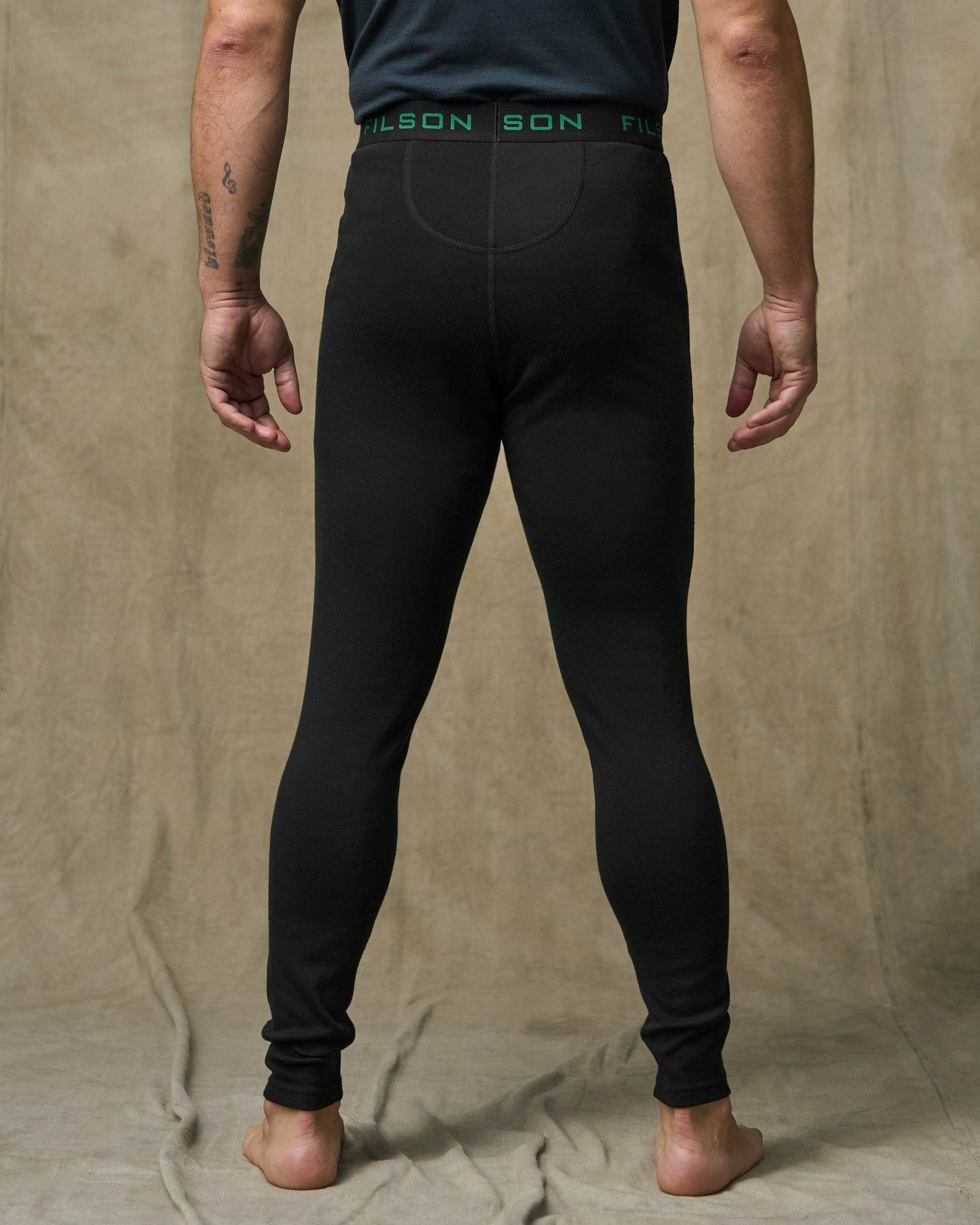 Filson Men 400g Merino Wool Bottoms - Black