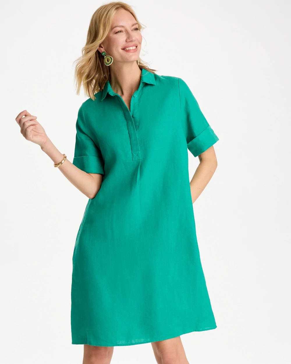 Chico's | Linen Popover Dress